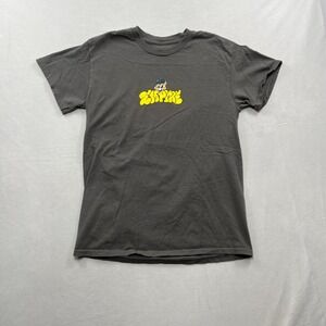 Empire T-Shirt Graffiti Cat Character Graphic Charcoal Grey Men's Size S